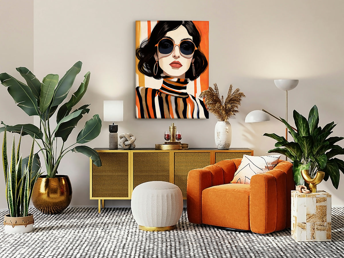 Cuadro Pintura Acrílica Orange 90x120 cm Moderno Schuller - vista principal | Schuller