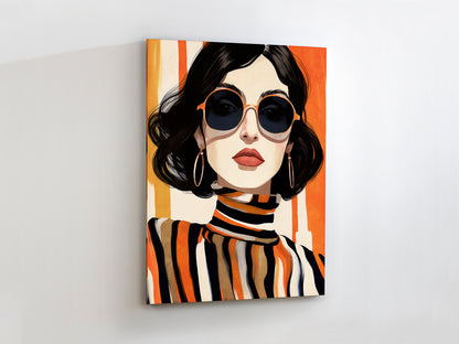Cuadro Pintura Acrílica Orange 90x120 cm Moderno Schuller en ambiente decorado | Schuller