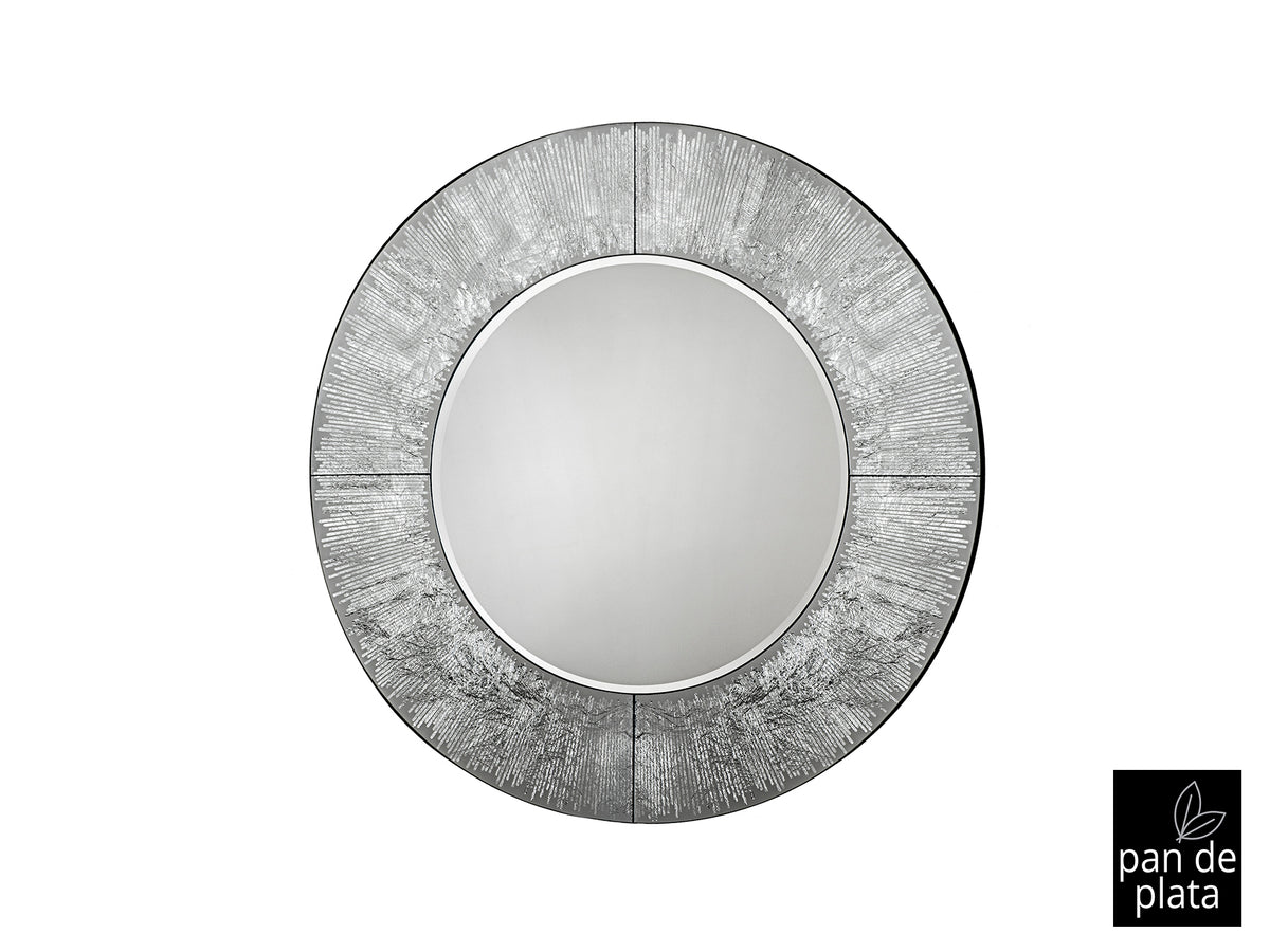 Espejo Redondo de Pared Aurora 100 cm Pan de Plata Schuller - vista principal | Schuller