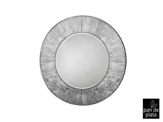 Espejo Redondo de Pared Aurora 100 cm Pan de Plata Schuller - vista principal | Schuller