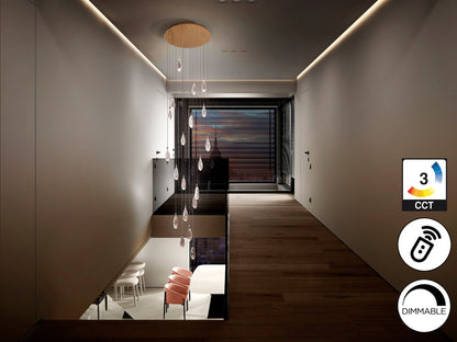 Lámpara Lágrimas 20 Luces Oro Rosa Regulable - Schuller - 452274 - Vista 6