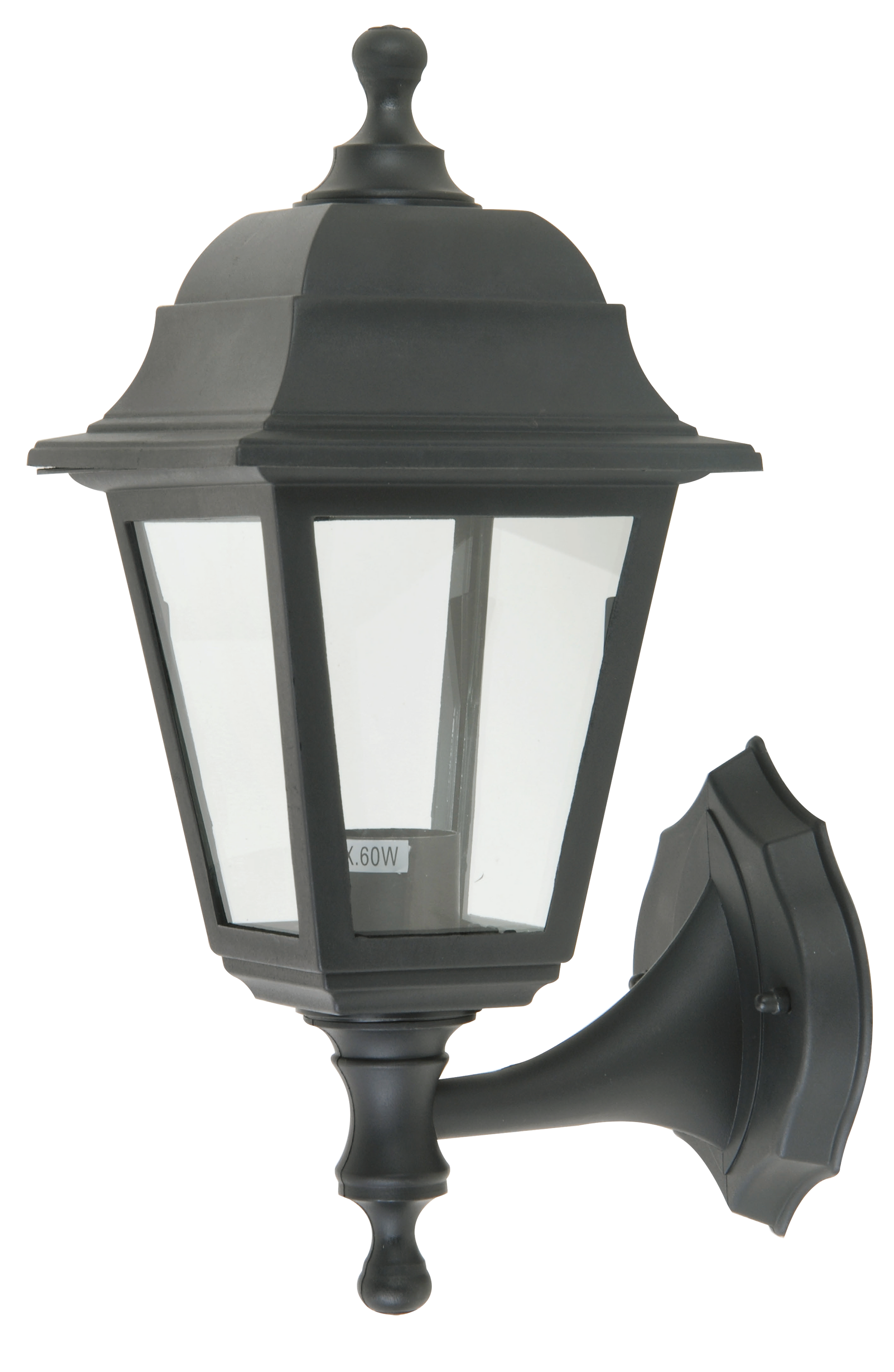 Lámpara de pared Albahaca, diseño clásico en negro, ideal para iluminar tu terraza con encanto