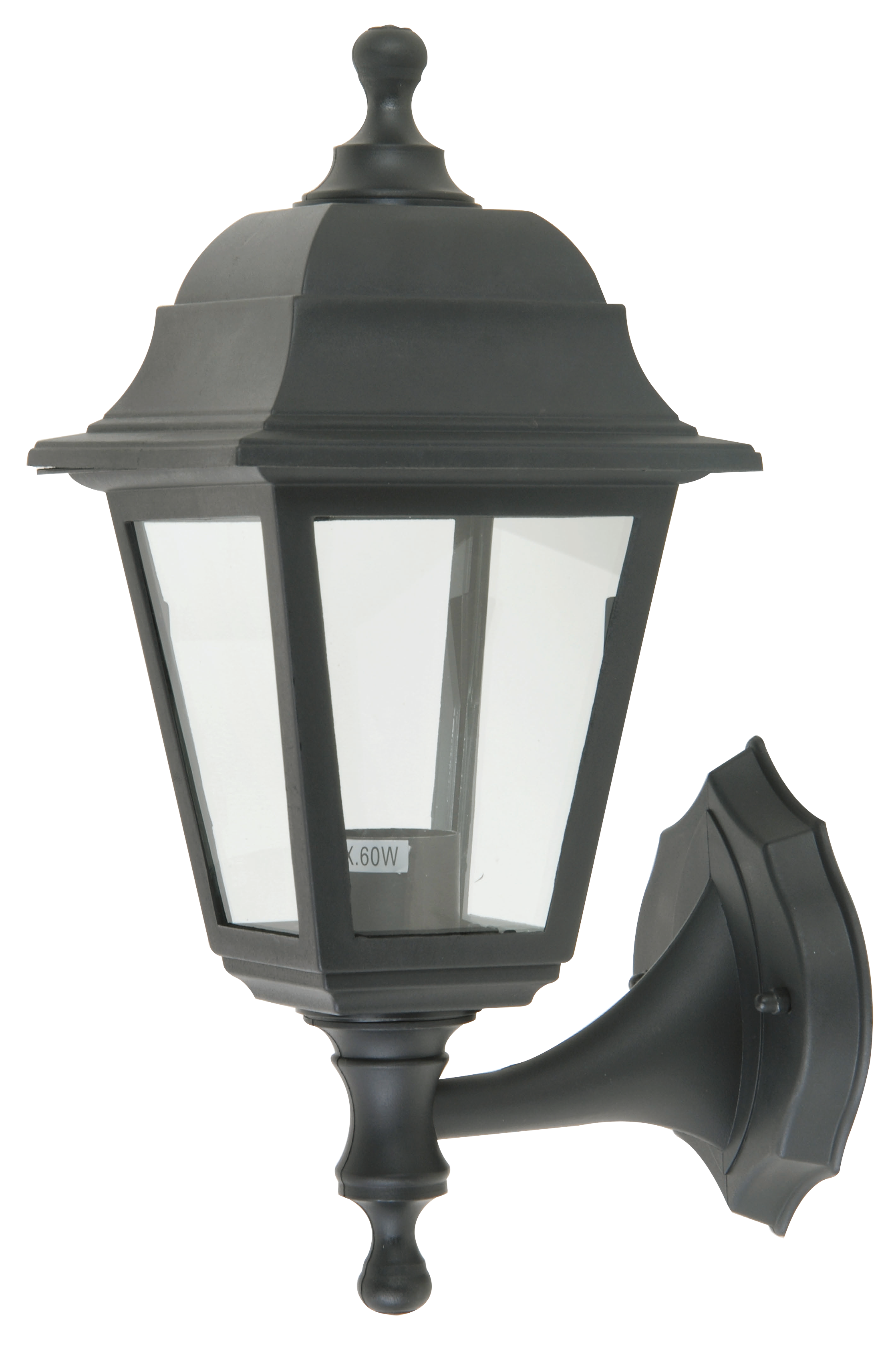 Lámpara de pared Albahaca, diseño clásico en negro, ideal para iluminar tu terraza con encanto