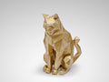 Figura Decorativa Gato Future Cat de Schuller (Future Cat) en color Oro con diseño poliédrico moderno - Ref 598743.
