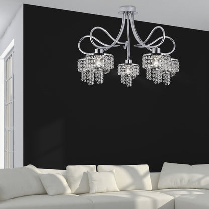 Lámpara DORA 5 luces instalada en salón clásico - Ambiente decorado