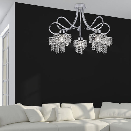 Lámpara DORA 5 luces instalada en salón clásico - Ambiente decorado