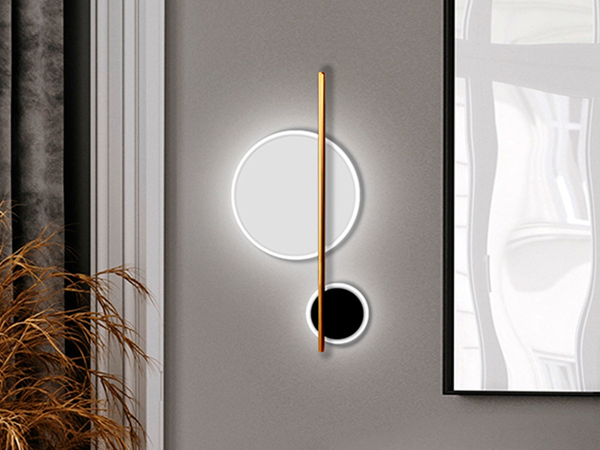 Aplique de Pared LED Duo 10W Blanco y Negro Mate Schuller en ambiente decorado | Schuller