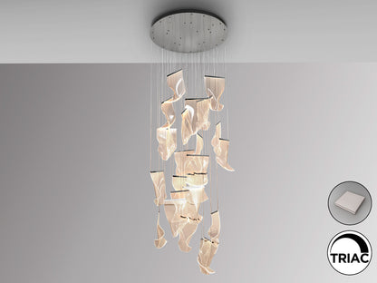 Lámpara Colgante LED Velos 120W Cromo Dimable Schuller en ambiente decorado | Schuller