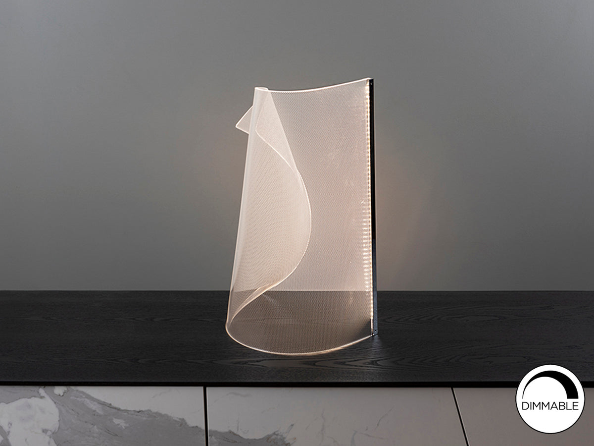 Lámpara de Sobremesa LED Velos 10W Dimable Cromo Schuller en ambiente decorado | Schuller