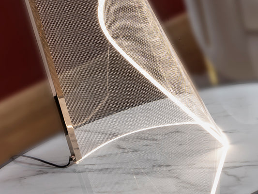 Lámpara de Sobremesa LED Velos 12W Oro Rosa Schuller en ambiente decorado | Schuller