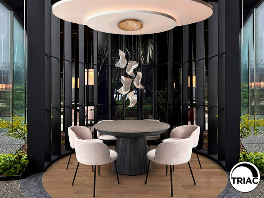 Lámpara Colgante Velos 5 Luces LED Oro Rosa Schuller - vista principal | Schuller