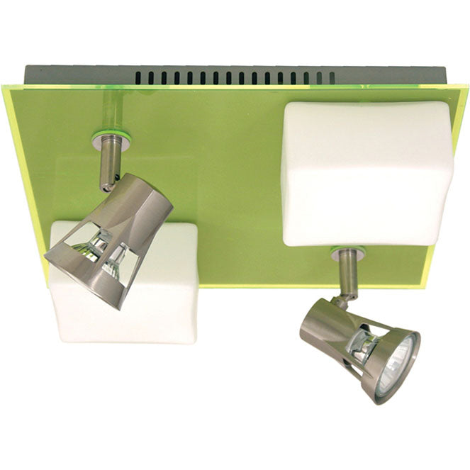 Plafón de Techo REBECA 2xG9 2xGU10 máx. Lumit - 13 cm, Verde | Interlusa · Ref. 6179PA-04 VE