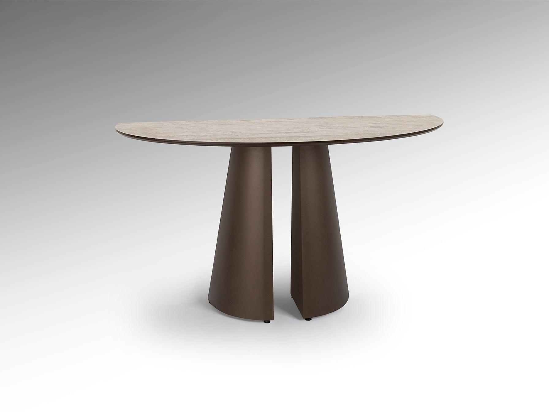 Consola Samara Travertino/Marrón - Metal y MDF Acabado Óxido - Schuller - 498920 - Vista 3