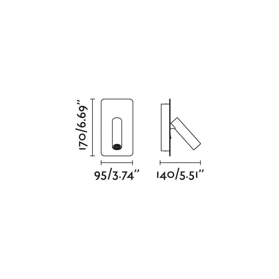 Aplique de pared con HIGH POWER LED para lectura