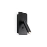 Suau Aplique Lector con USB Negro Faro 62116 de pared para lectura