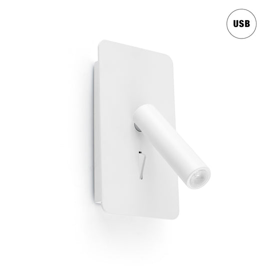 Aplique Lector Suau Blanco con Puerto USB Diseño Nahtrang FARO - vista principal | FARO