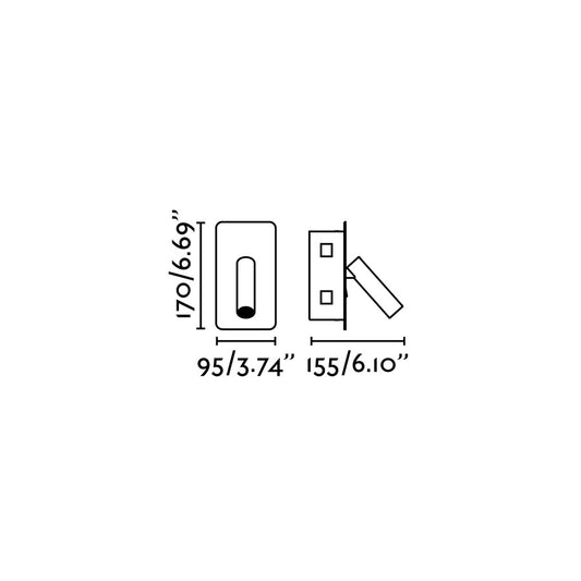 Lámpara SUAU fabricada en Aluminio y Acero, color Blanco, ideal para iluminar tu lectura