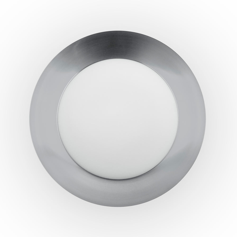 SIDE Plafón LED Blanco y Níquel Diseño Moderno FARO