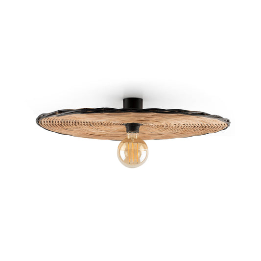 Aplique de Techo y Pared Costas 60 cm Ratán y Negro Faro - vista principal | FARO