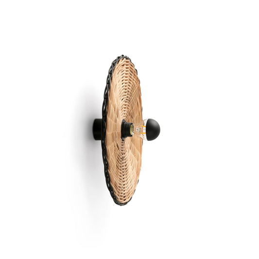 Costas Aplique/Plafón Ratán y Negro Faro 62173-78, diseño mediterráneo
