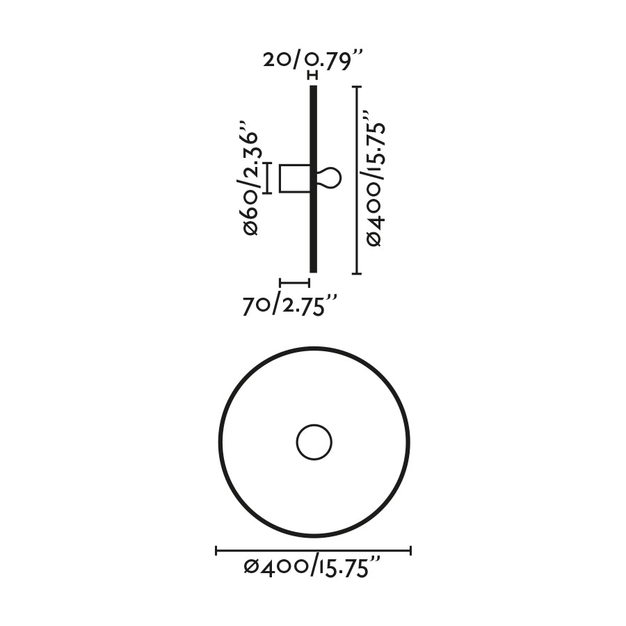 Plafón Costas con protección IP20 ideal para iluminación interior