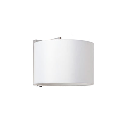 SAHARA Aplique de Pared Textil Blanco y Cromo FARO 62706