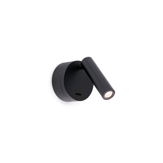 BOC Aplique Lector Orientable Negro Faro 62708 para Iluminación de Lectura