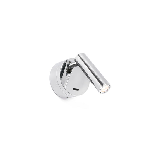 Aplique Lector Orientable Cromado Faro BOC para dormitorio. Ref: 62710