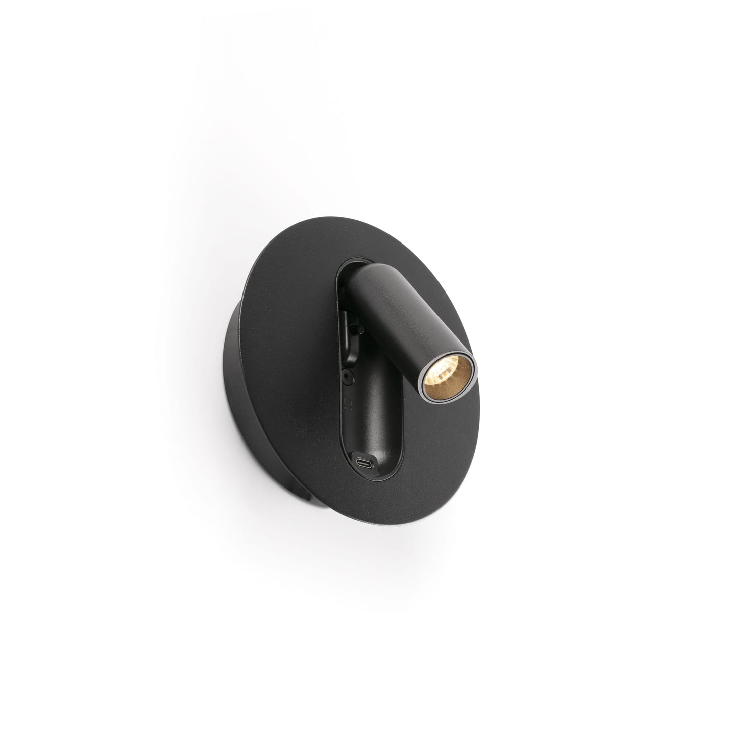 TIMIT Aplique Lector USB-C Negro Mate FARO 62761 para lectura en cama