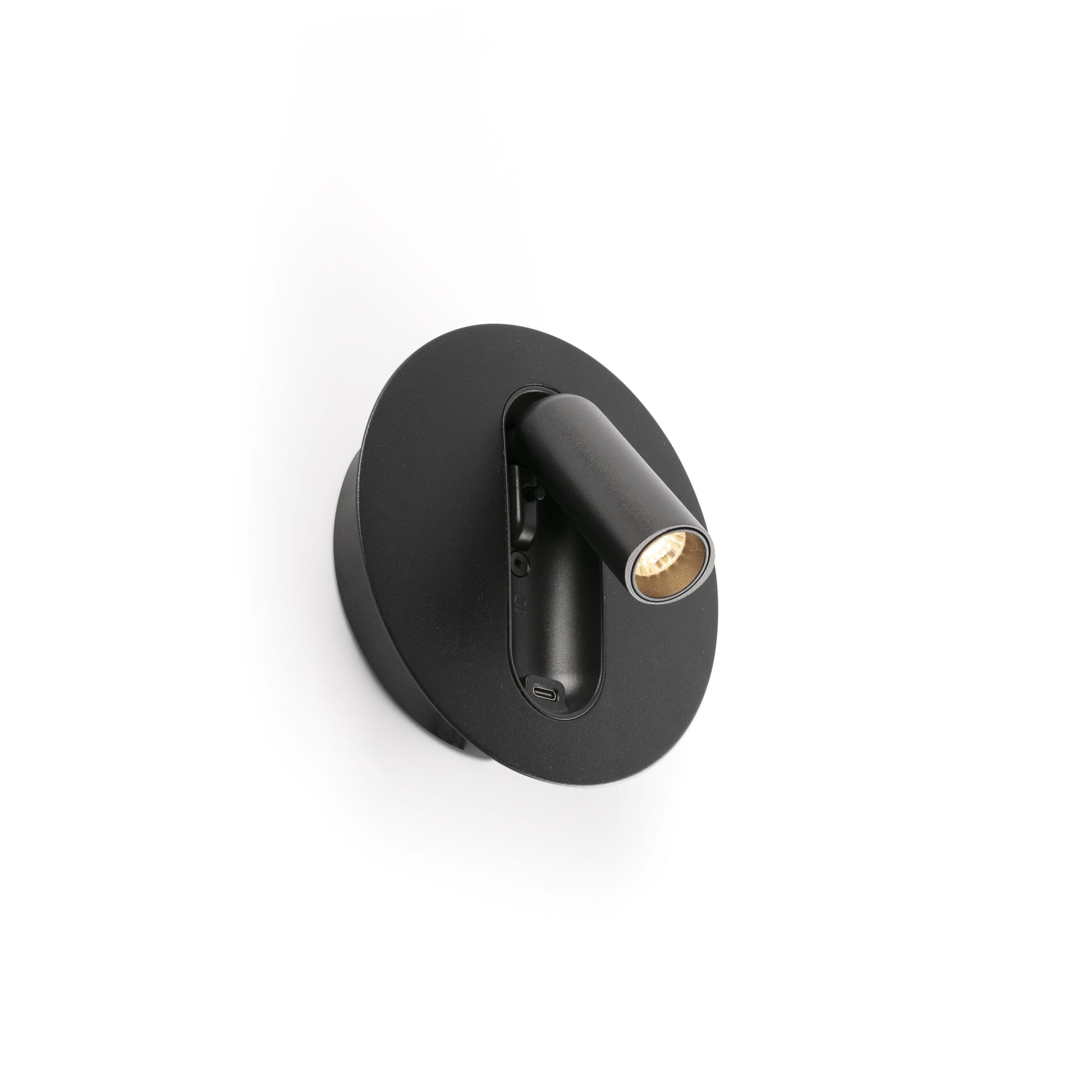 TIMIT Aplique Lector USB-C Negro Mate FARO 62761 para lectura en cama