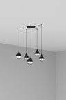 Colgante Claire Estilo Náutico Industrial Negro Faro 62802-5L