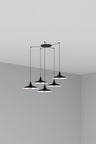 LANG Colgante Negra 5 Luces Comedor Faro, lámpara de diseño minimalista 62804-5L