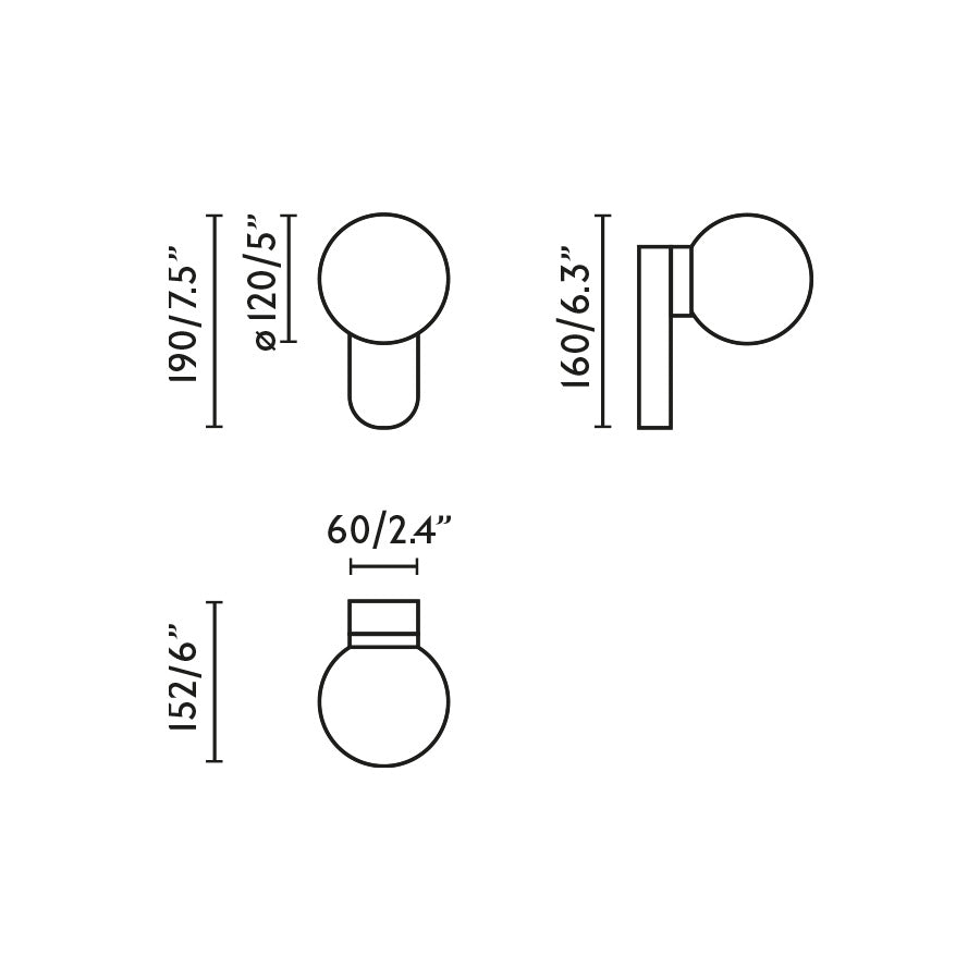 Aplique LED con protección IP44 contra salpicaduras de agua