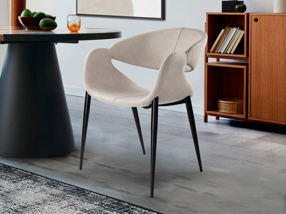 Sillón Giro con Patas Negras Schuller - Piedra / Negro | Schuller · Ref. 629135