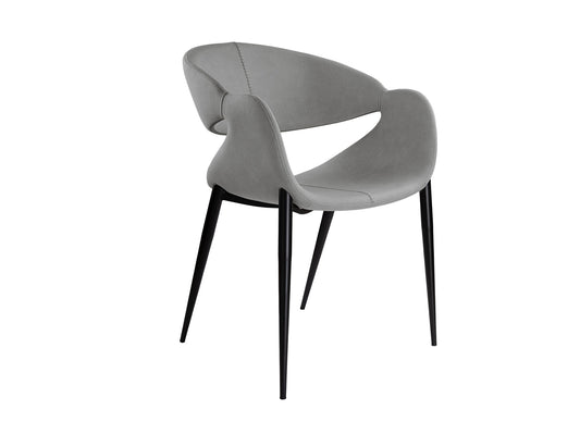 Sillón Giro Gris Claro con Patas Negras Mate Schuller - vista principal | Schuller