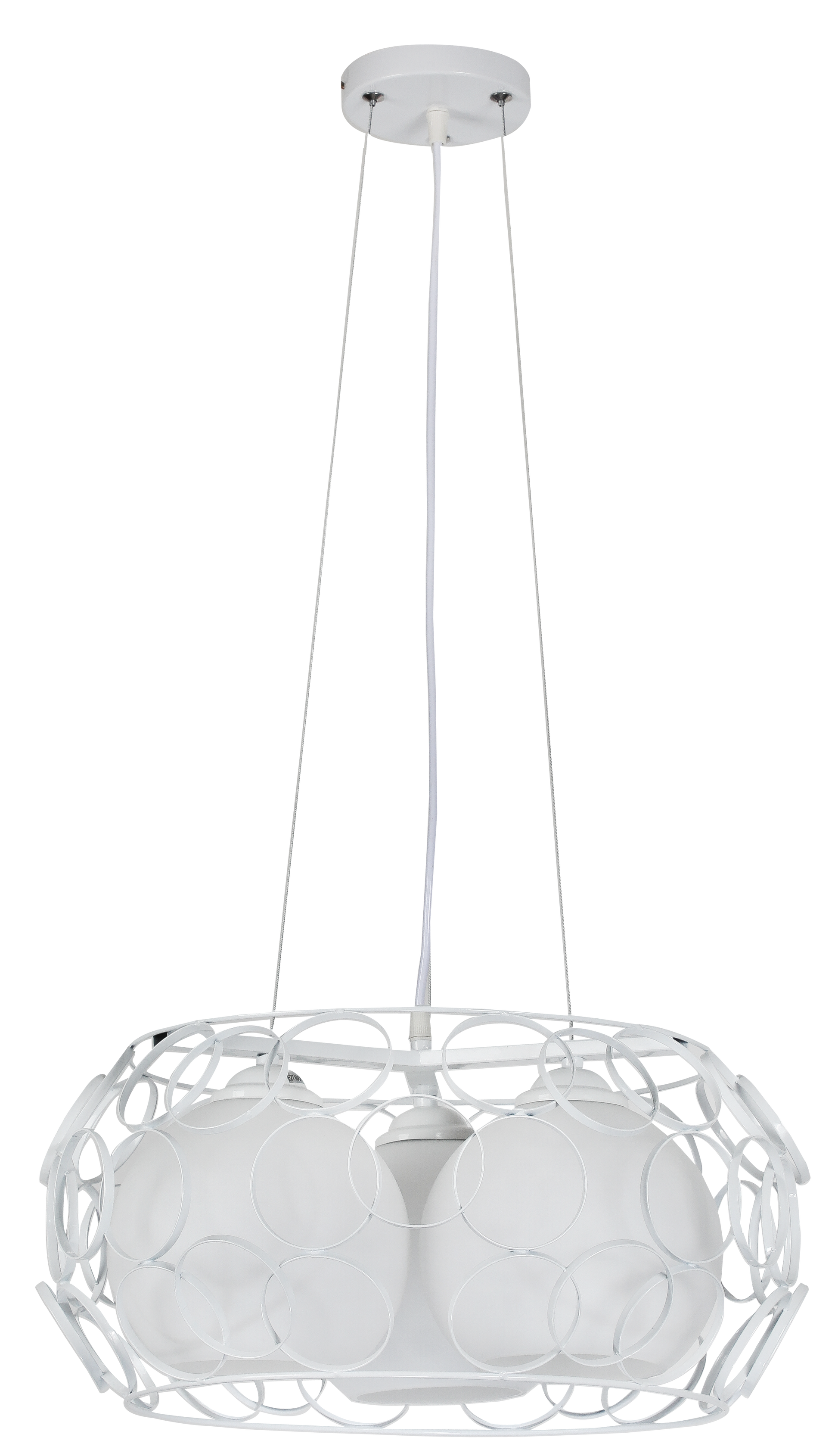 Lámpara colgante blanca estilo retro ideal para salón o comedor