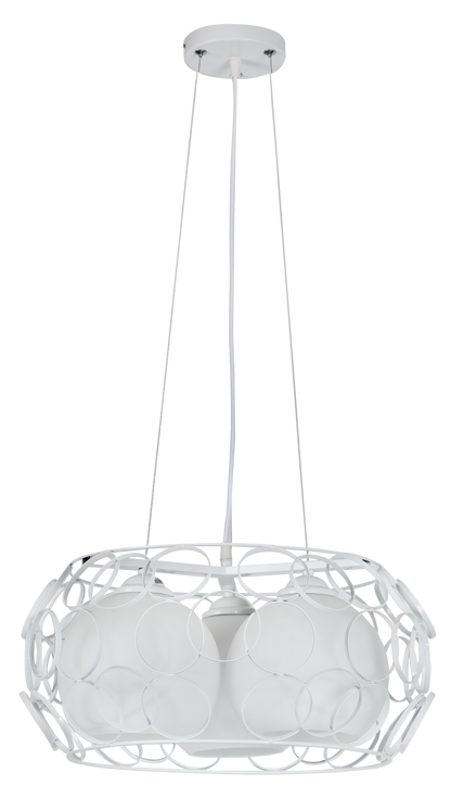 Lámpara colgante blanca estilo retro ideal para salón o comedor