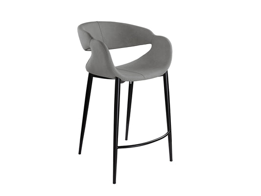 Taburete Alto Giro II Gris Claro y Negro Industrial Schuller - vista principal | Schuller