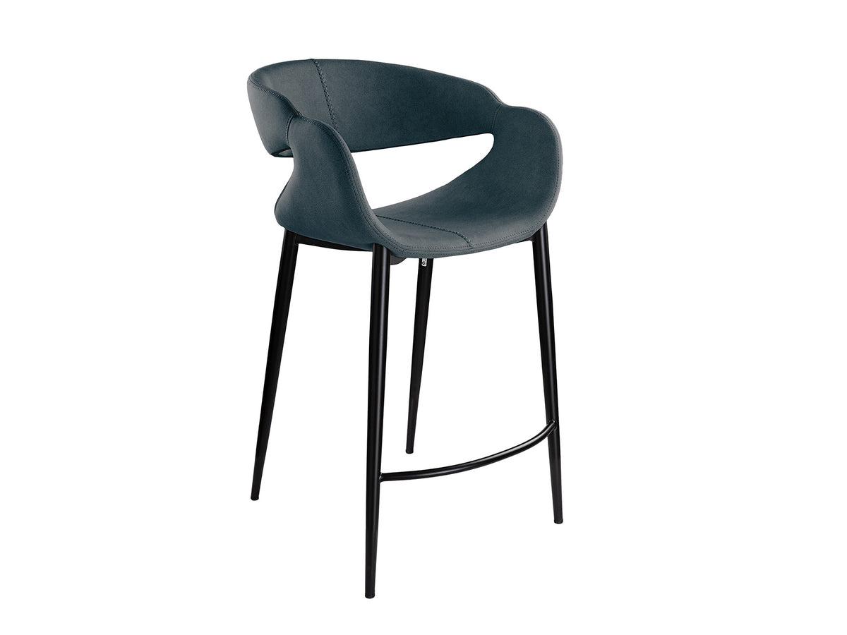 Taburete Alto con Respaldo Giro Azul Oscuro y Negro Schuller - vista principal | Schuller