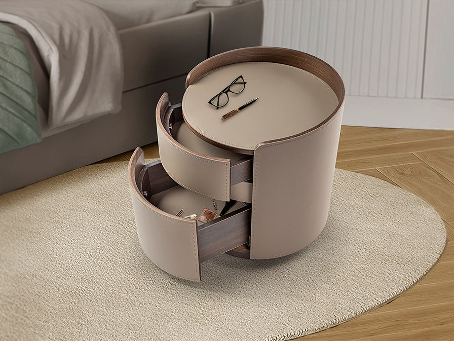 Mesita de Noche Cirze Beige Redonda - Schuller - 411752 - Vista 2