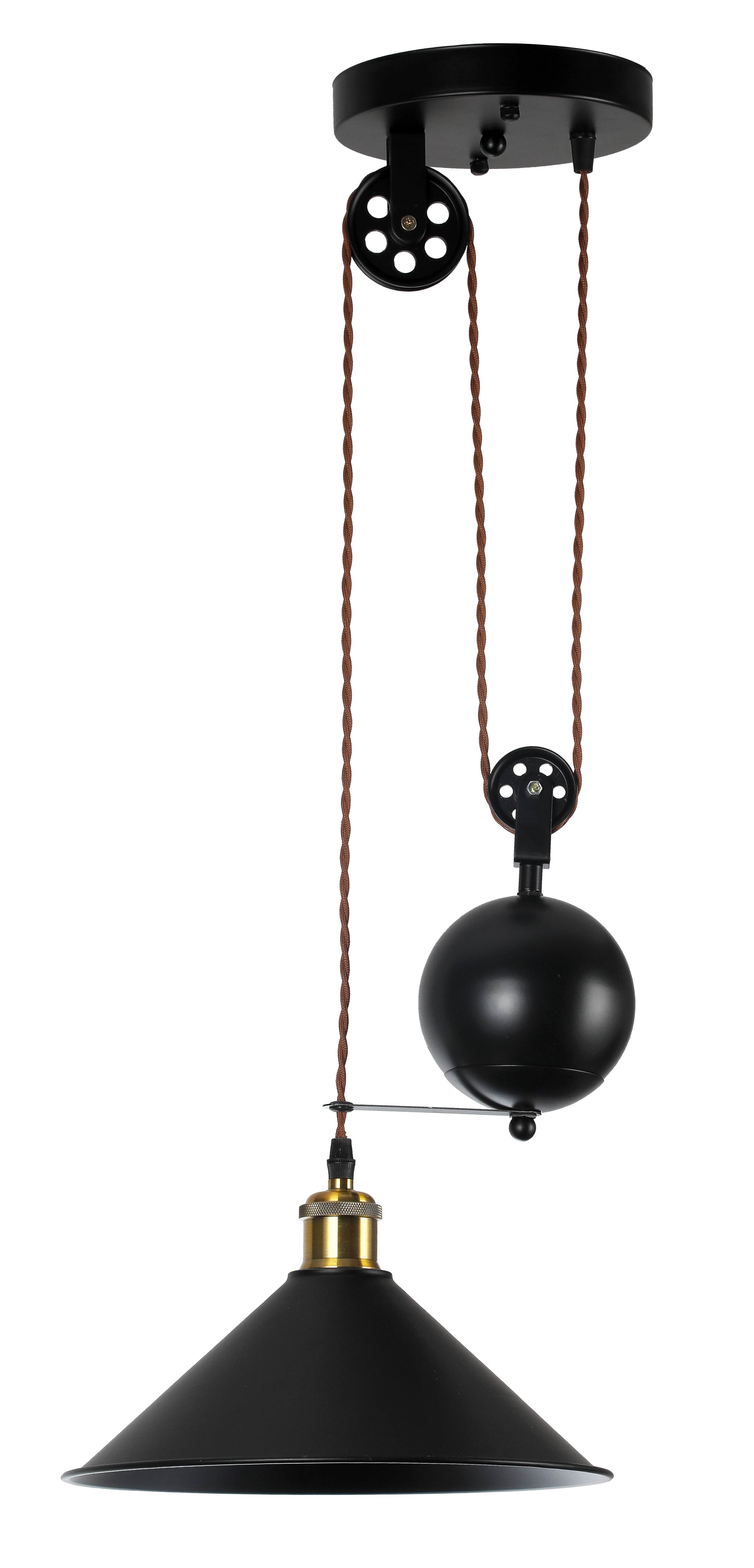 Colgante Triguero negro y dorado estilo farmhouse chic ideal para interior