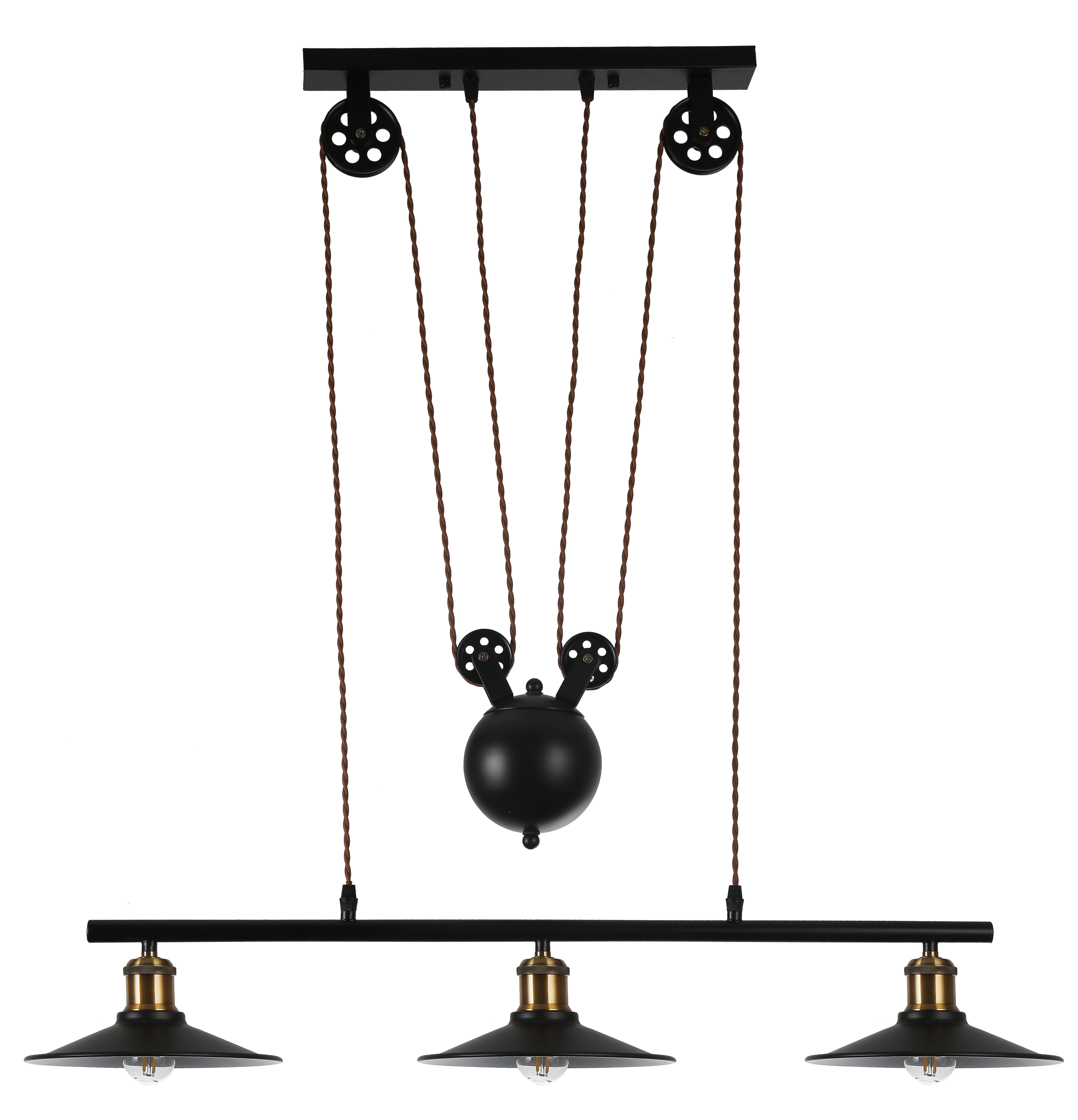 Lámpara colgante con altura regulable ideal para espacios rústicos