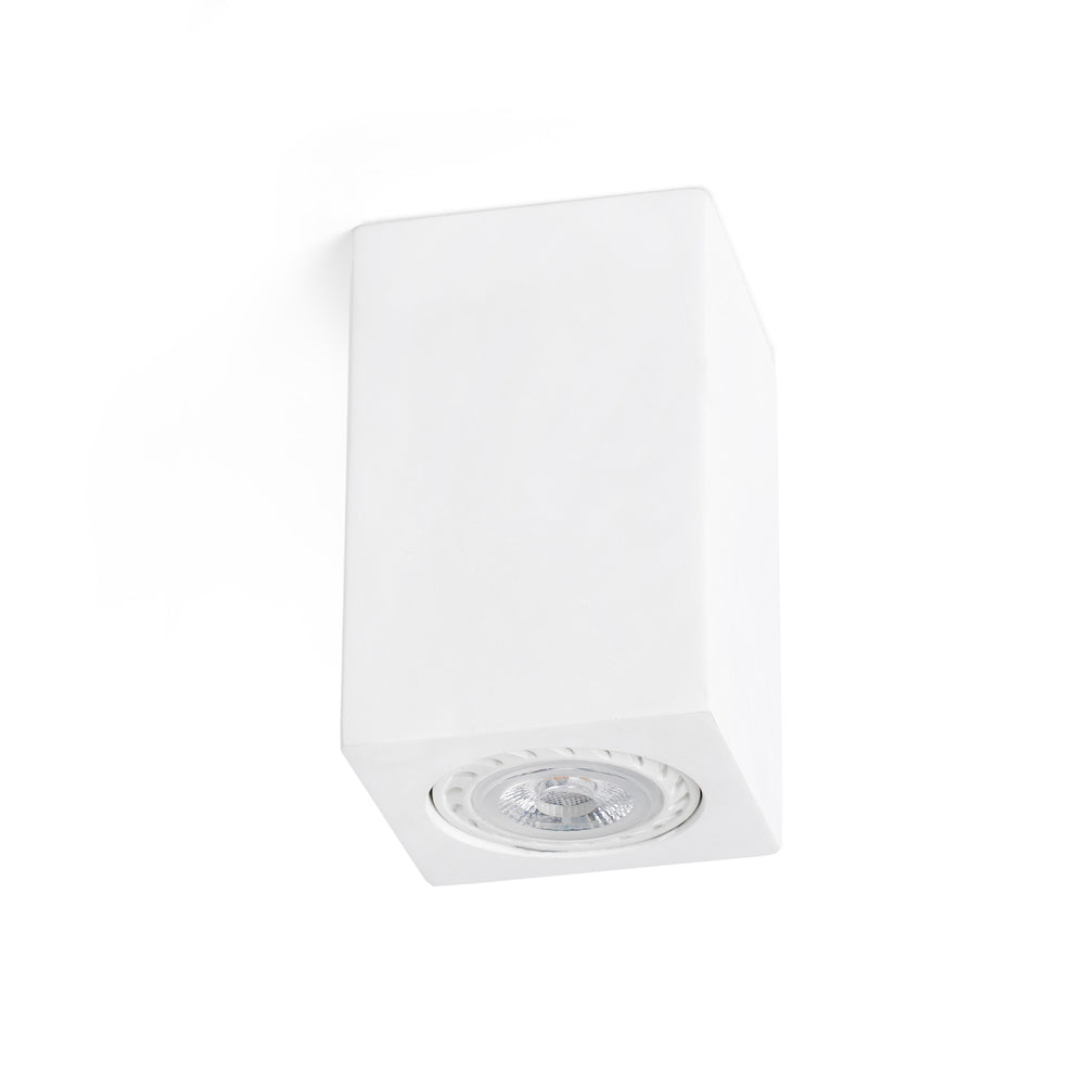 Plafón de Techo SVEN SQ Cuadrado Blanco Mate Yeso FARO
