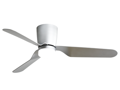 Moderno ventilador de techo con luz LED y mando a distancia para dormitorio