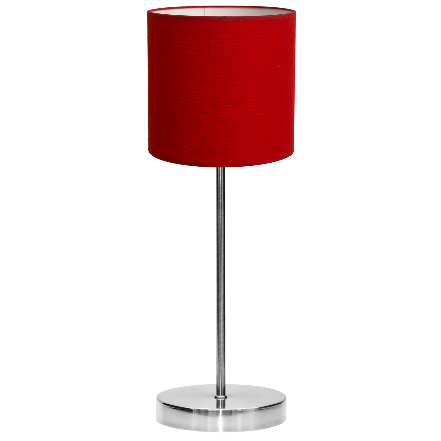 Lámpara de mesa Planetario fabricada en cromo, color rojo