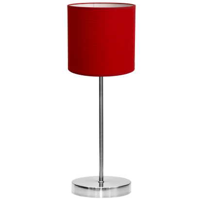 Lámpara de mesa Planetario fabricada en cromo, color rojo