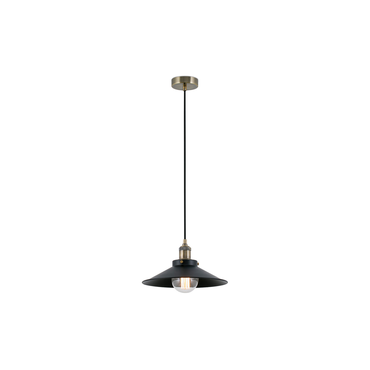 Lámpara Colgante Marlin Negro Mate Acero FARO - vista principal | FARO