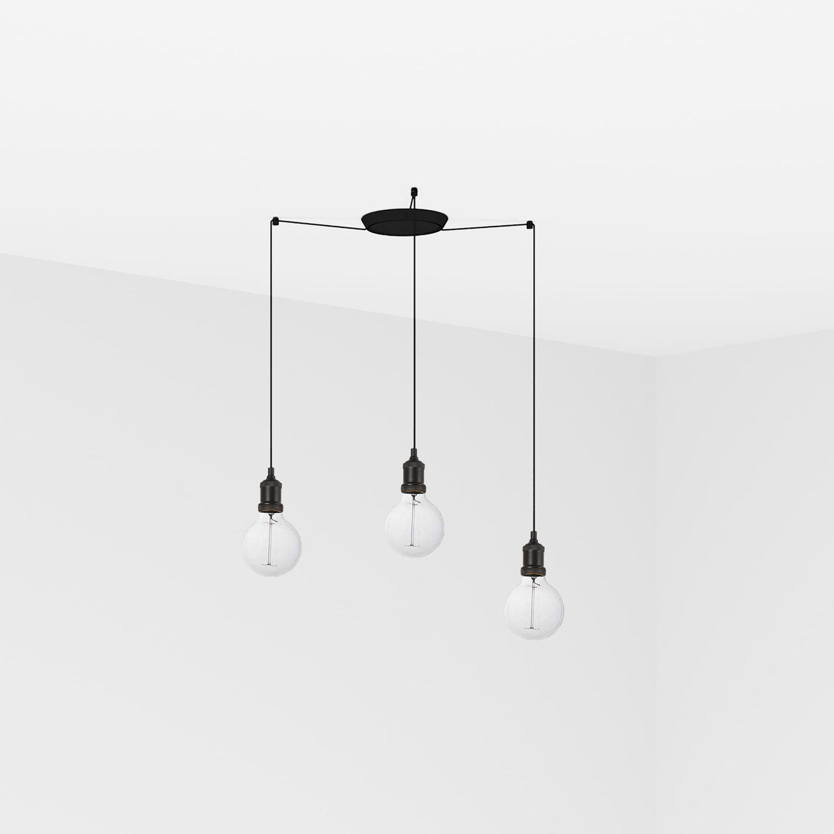 ART Lámpara Colgante 3 Luces Faro - Negro | FARO · Ref. 64135-3L