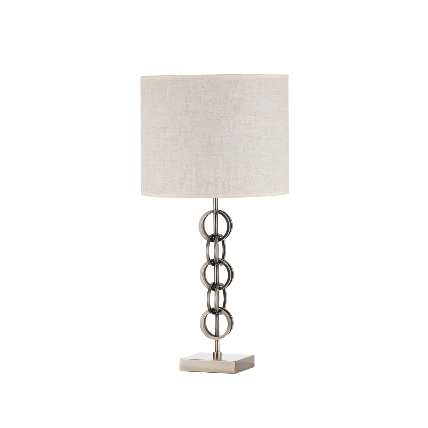 Sobremesa Koto de Fabrilamp en color cuero con pantalla beige, diseño elegante y moderno para tu hogar.