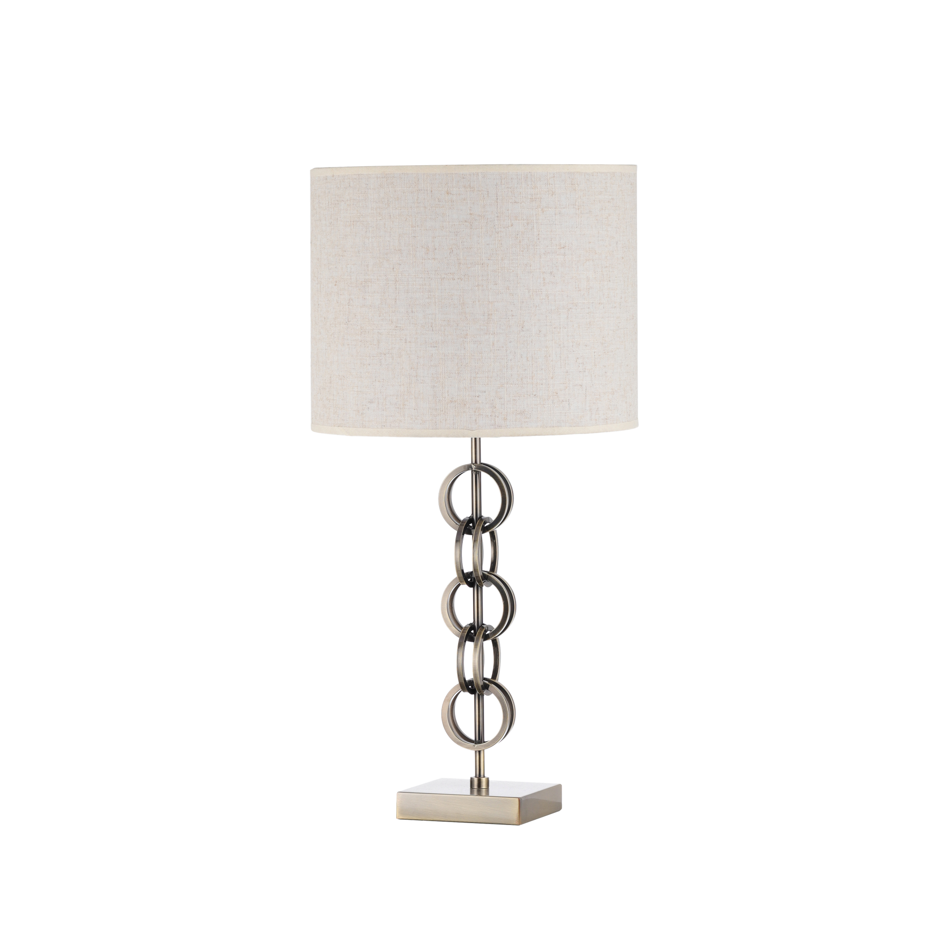 Sobremesa Koto de Fabrilamp en color cuero con pantalla beige, diseño elegante y moderno para tu hogar.